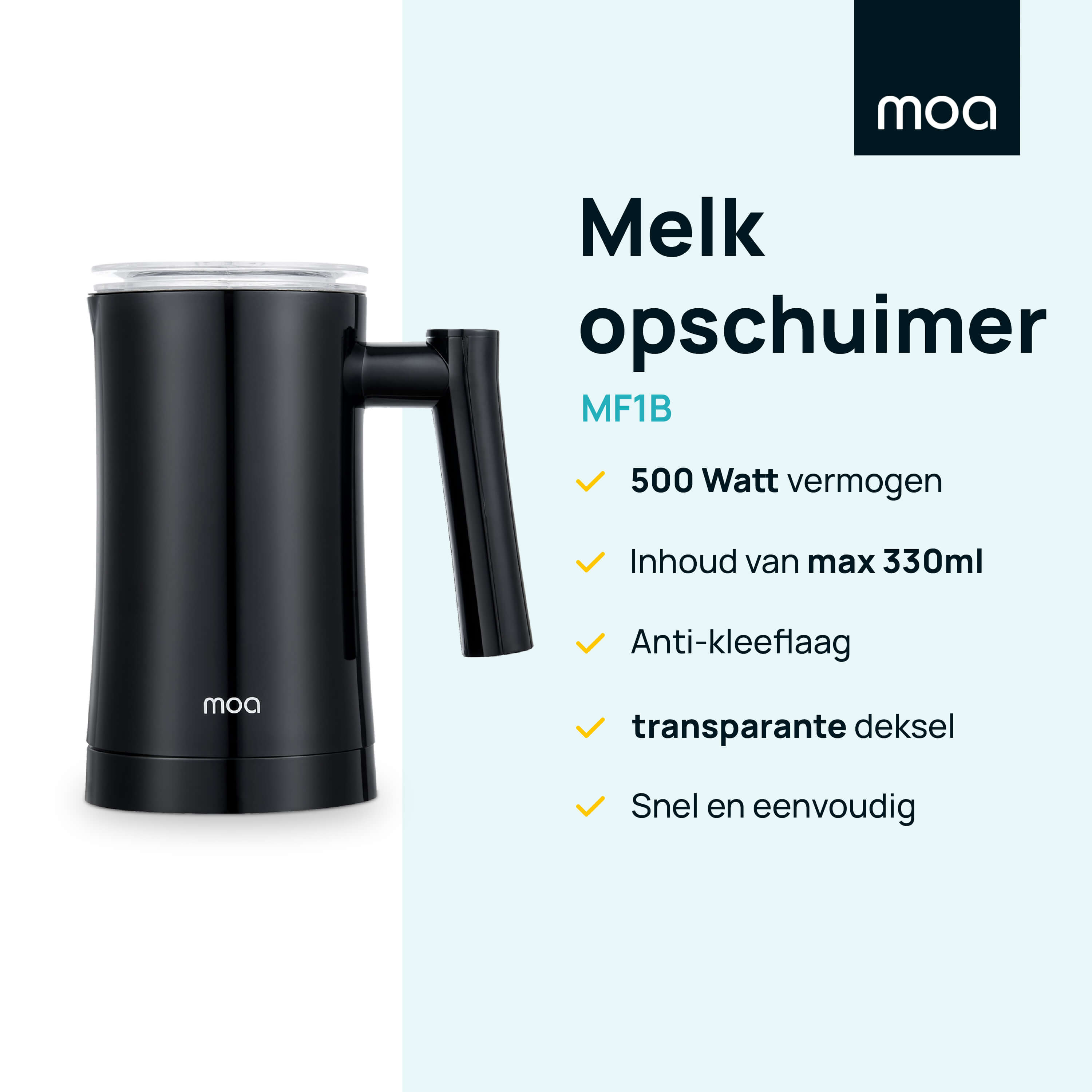 MOA Melkopschuimer - Zwart - MF1B