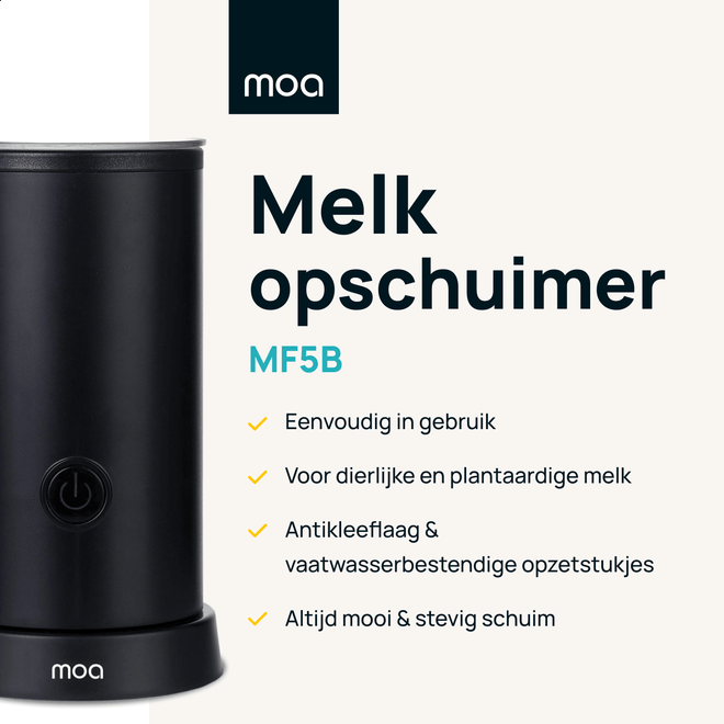 MOA Melkopschuimer - Zwart - MF5B