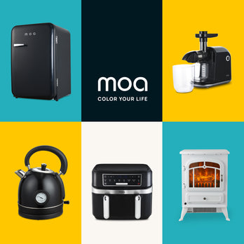 MOA Retro Koelkast - Zwart - RF130B