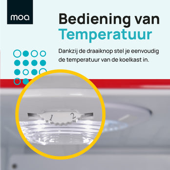 MOA Retro Koelkast - Rood - RF130R
