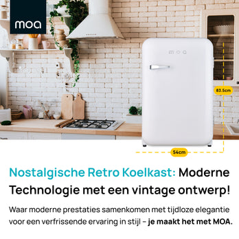 MOA Retro Koelkast - Wit - RF130W