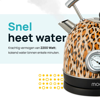 MOA Retro Waterkoker Panterprint - EK4TPA