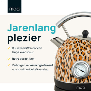 MOA Retro Waterkoker Panterprint - EK4TPA