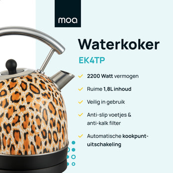 MOA Retro Waterkoker Panterprint - EK4TPA