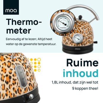 MOA Retro Waterkoker Panterprint - EK4TPA