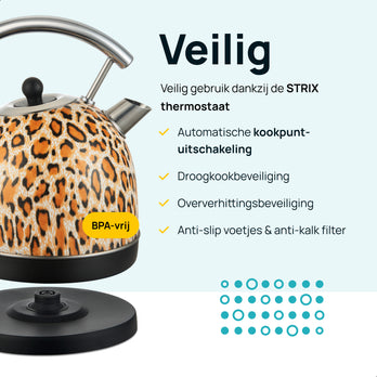 MOA Retro Waterkoker Panterprint - EK4TPA