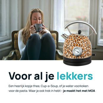 MOA Retro Waterkoker Panterprint - EK4TPA