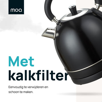 MOA Retro Waterkoker - Zwart - EK3TB