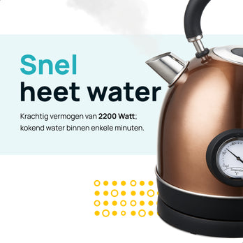 MOA Retro Waterkoker - Koper - EK3TC