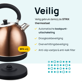 MOA Retro Waterkoker - Koper - EK3TC