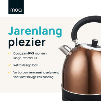 MOA Retro Waterkoker - Koper - EK3TC