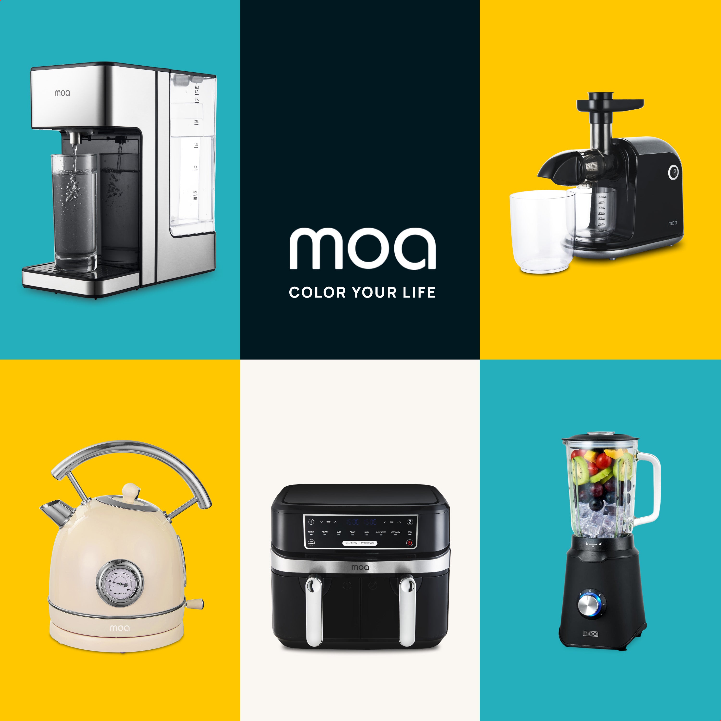 MOA Retro Waterkoker - Crème - EK4TC