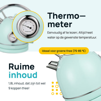 MOA Retro Waterkoker - Groen - EK4TG