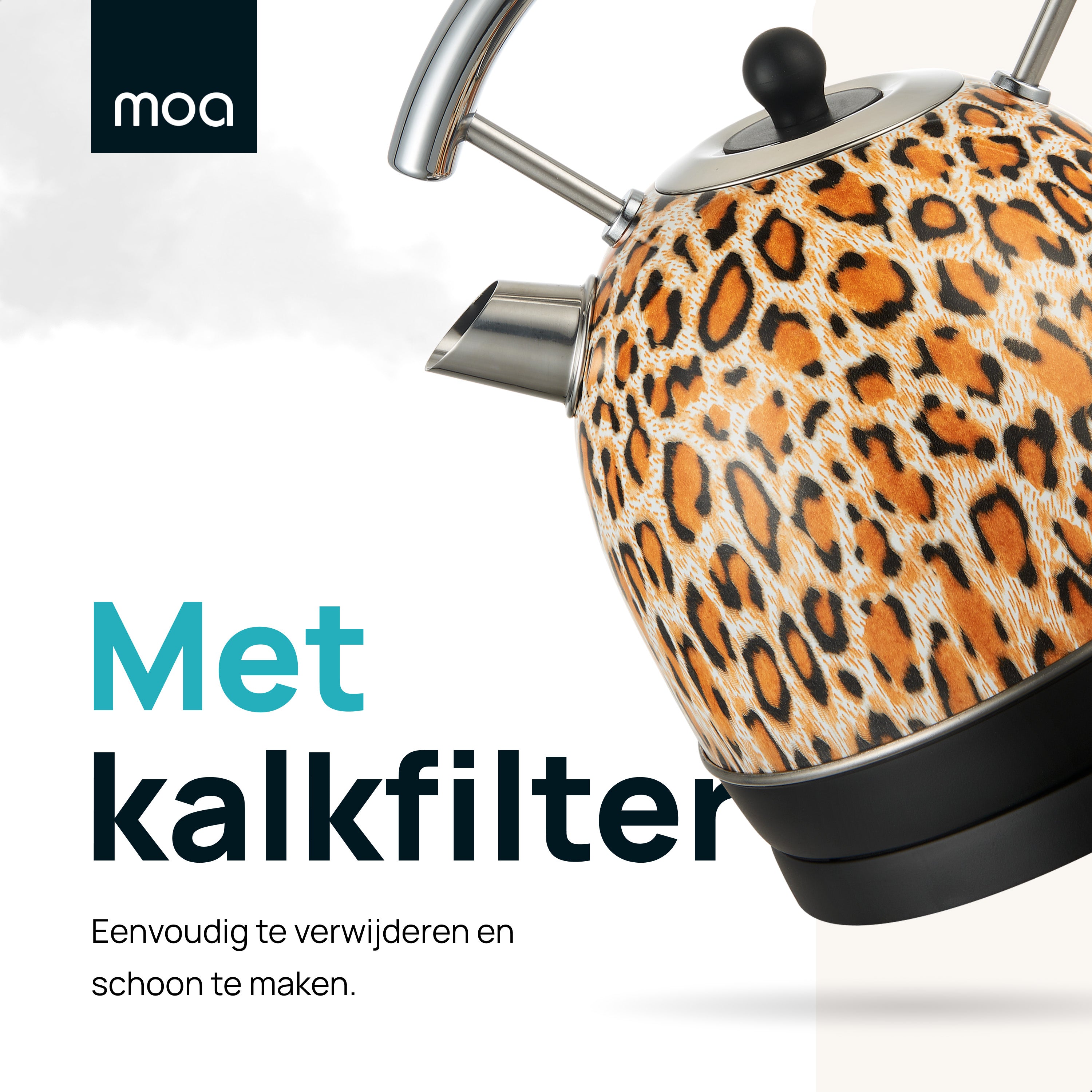 MOA Retro Waterkoker - Panter Print - EK4TPA