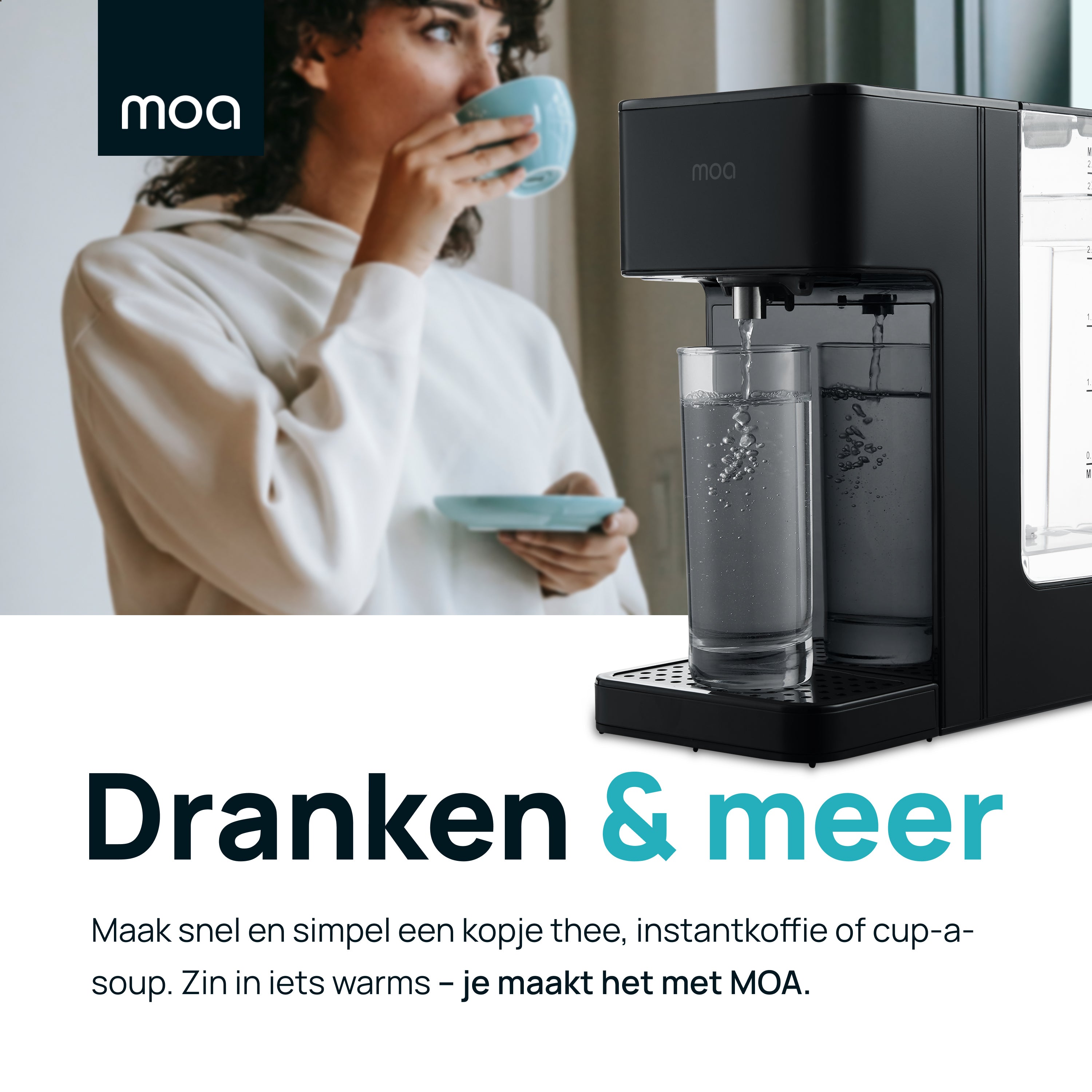 MOA Heetwaterdispenser - Zwart - HWD20B