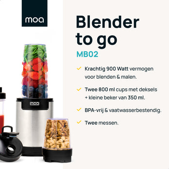 MOA Mini Blender - Stainless - MB02