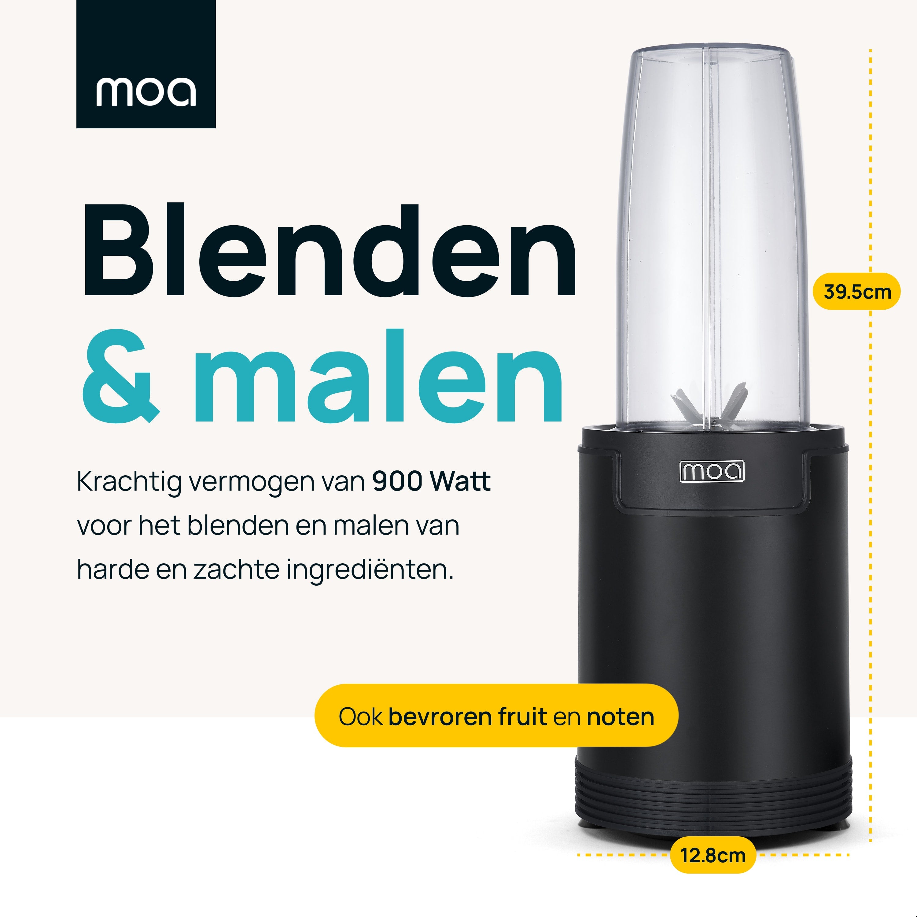 MOA Mini Blender - Zwart - MB02B