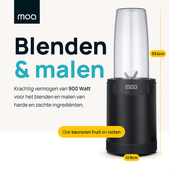 MOA Mini Blender - Zwart - MB02B