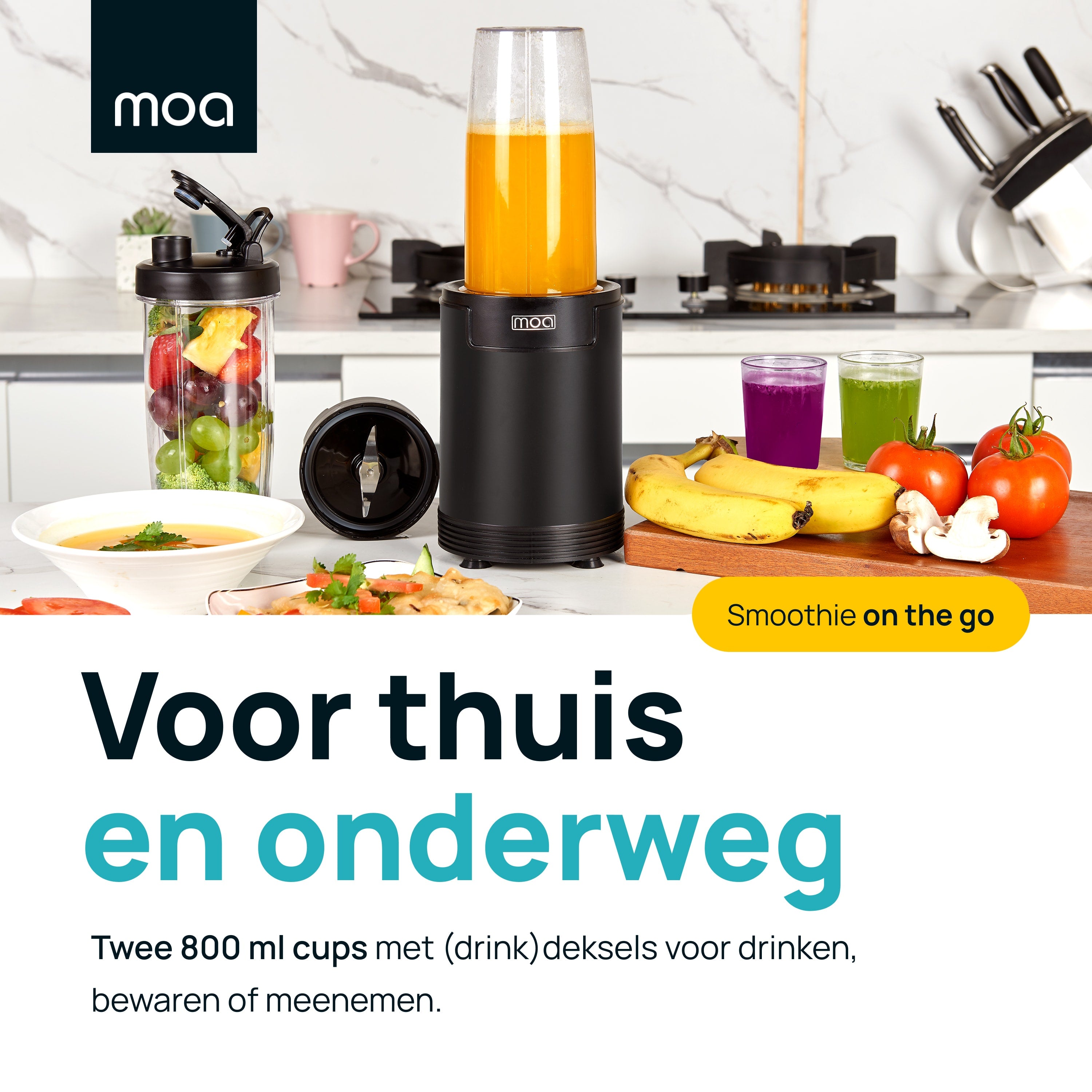 MOA Mini Blender - Zwart - MB02B