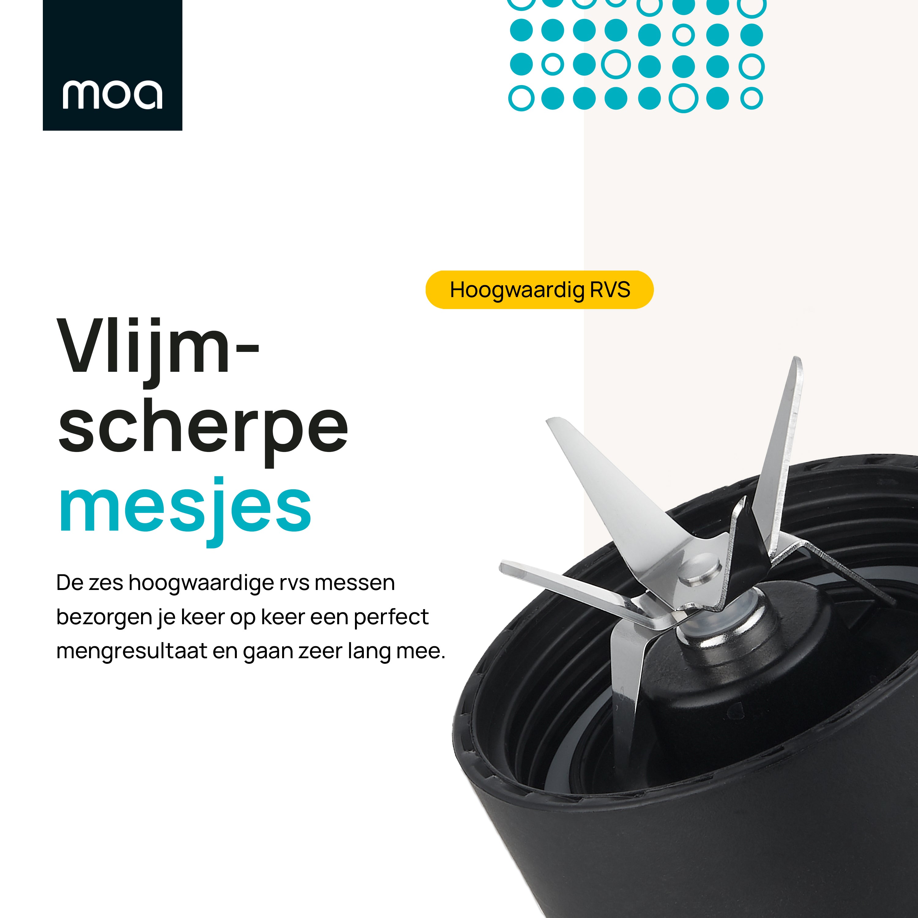 MOA Mini Blender - Zwart - MB10B