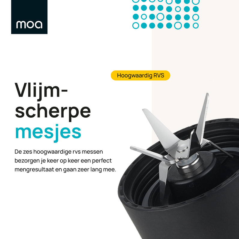 MOA Mini Blender - Zwart - MB10B