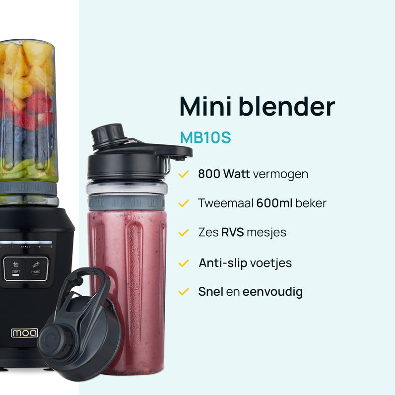 MOA Mini Blender - Zwart - MB10B
