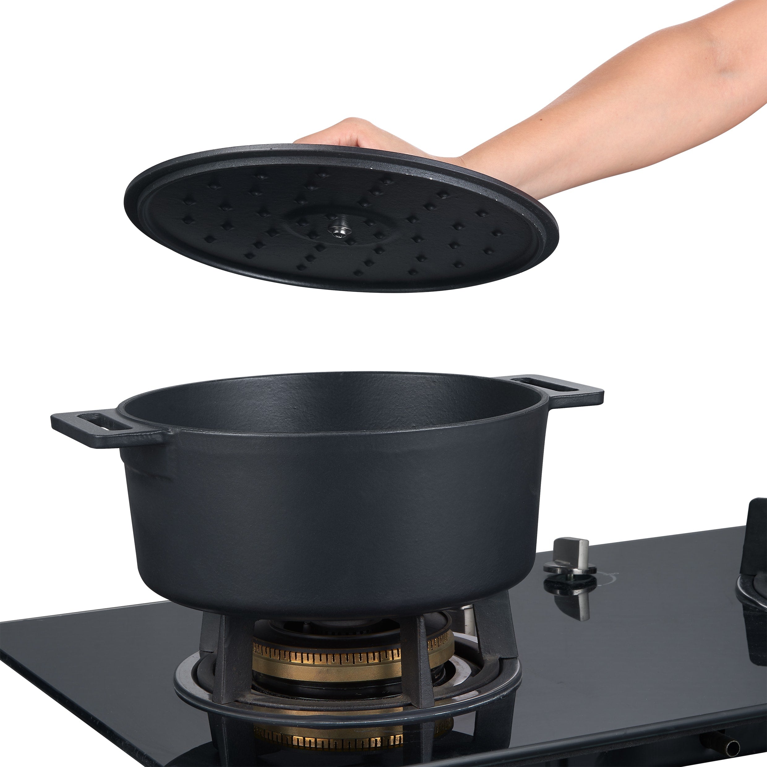 MOA Gietijzeren Braadpan - 26 cm - Zwart - MC26B