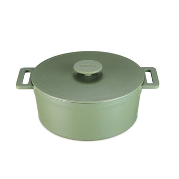 MOA Gietijzeren Braadpan - 26 cm - Olijfgroen - MC26OG