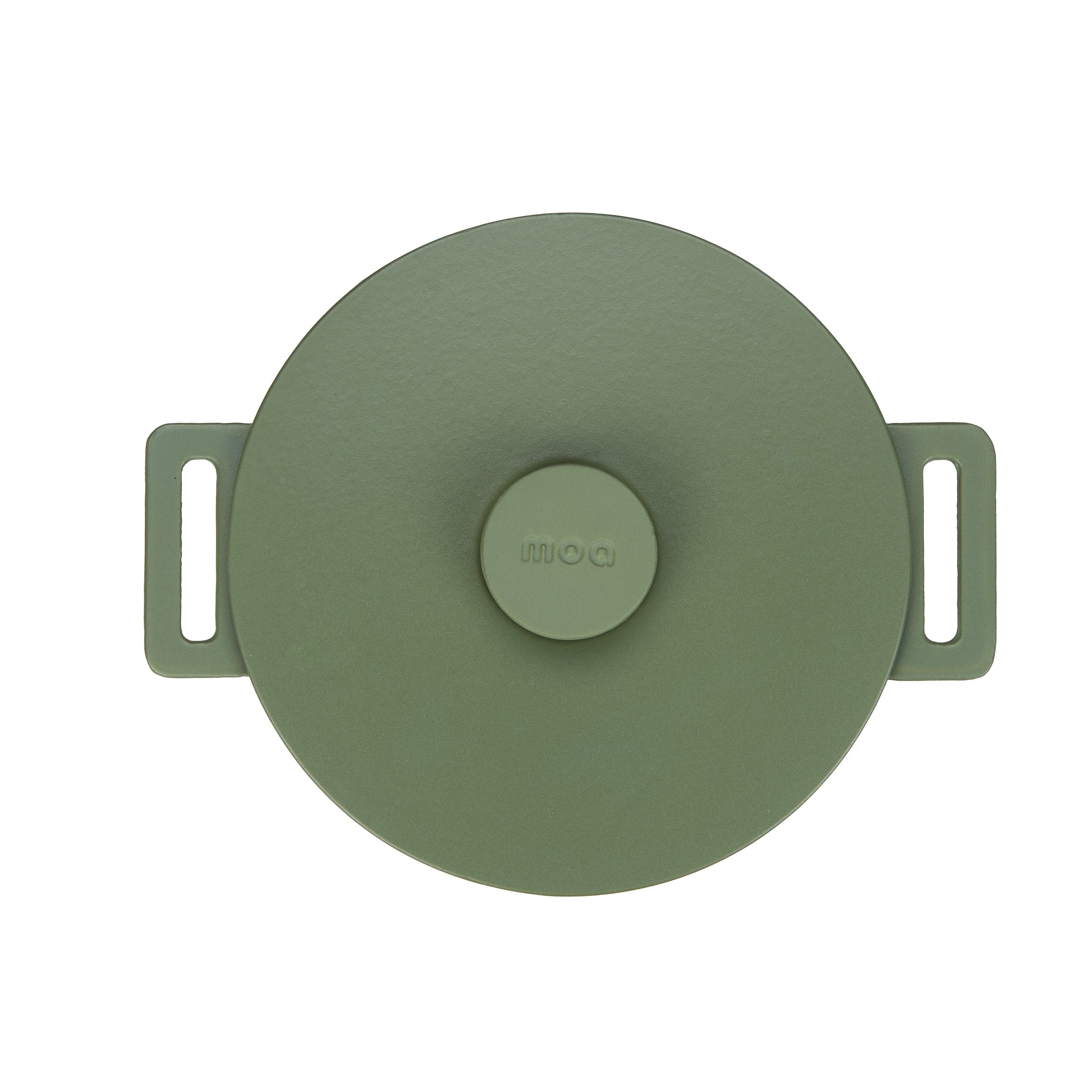 MOA Gietijzeren Braadpan - 26 cm - Olijfgroen - MC26OG