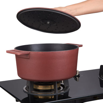 MOA Gietijzeren Braadpan - 29 cm - Bordeaux - MC29BR