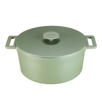 MOA Gietijzeren Braadpan - 29 cm - Olijfgroen - MC29OG