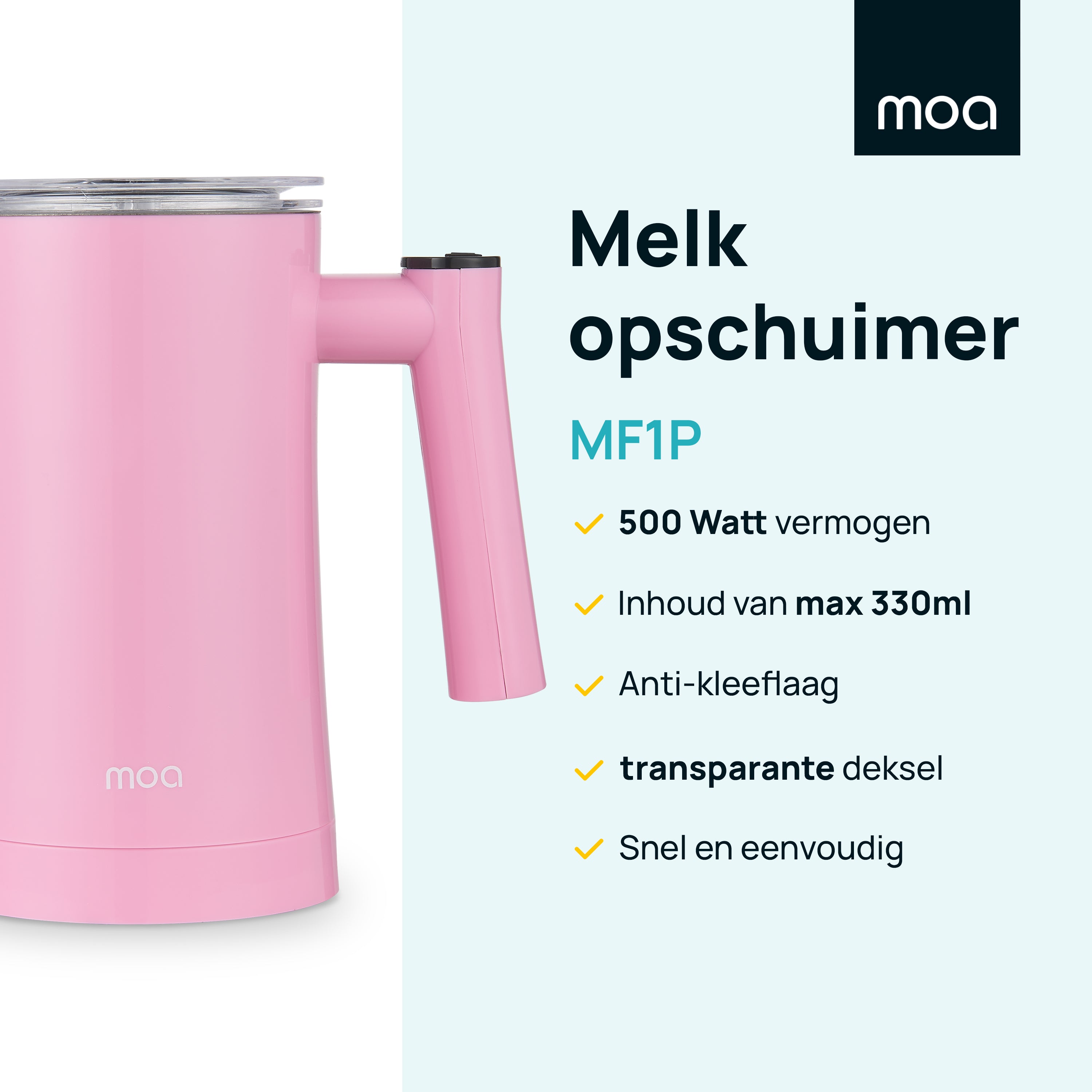 MOA Melkschuimer - Roze -  MF1P