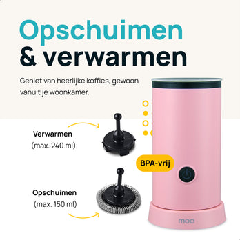 MOA Melkopschuimer - Roze - MF5P