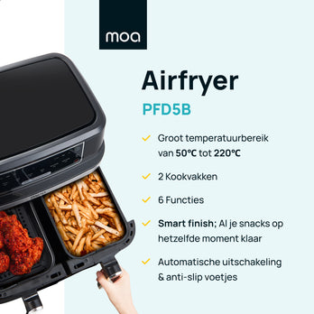 MOA Dubbele Heteluchtfriteuse - PFD5
