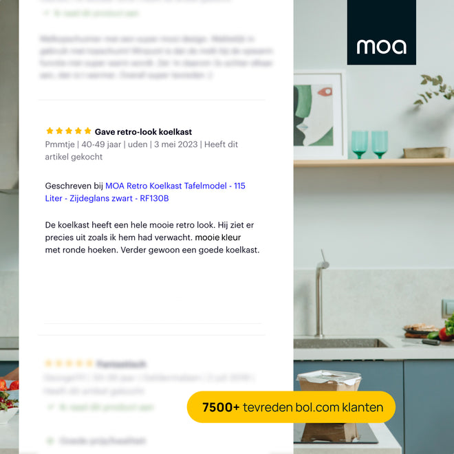 MOA Retro Koelkast - Zwart - RF130B