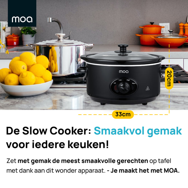 MOA Slowcooker - Zwart - SC35B