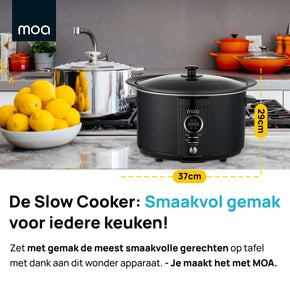 MOA Digitale Slowcooker - Zwart - SC65DB
