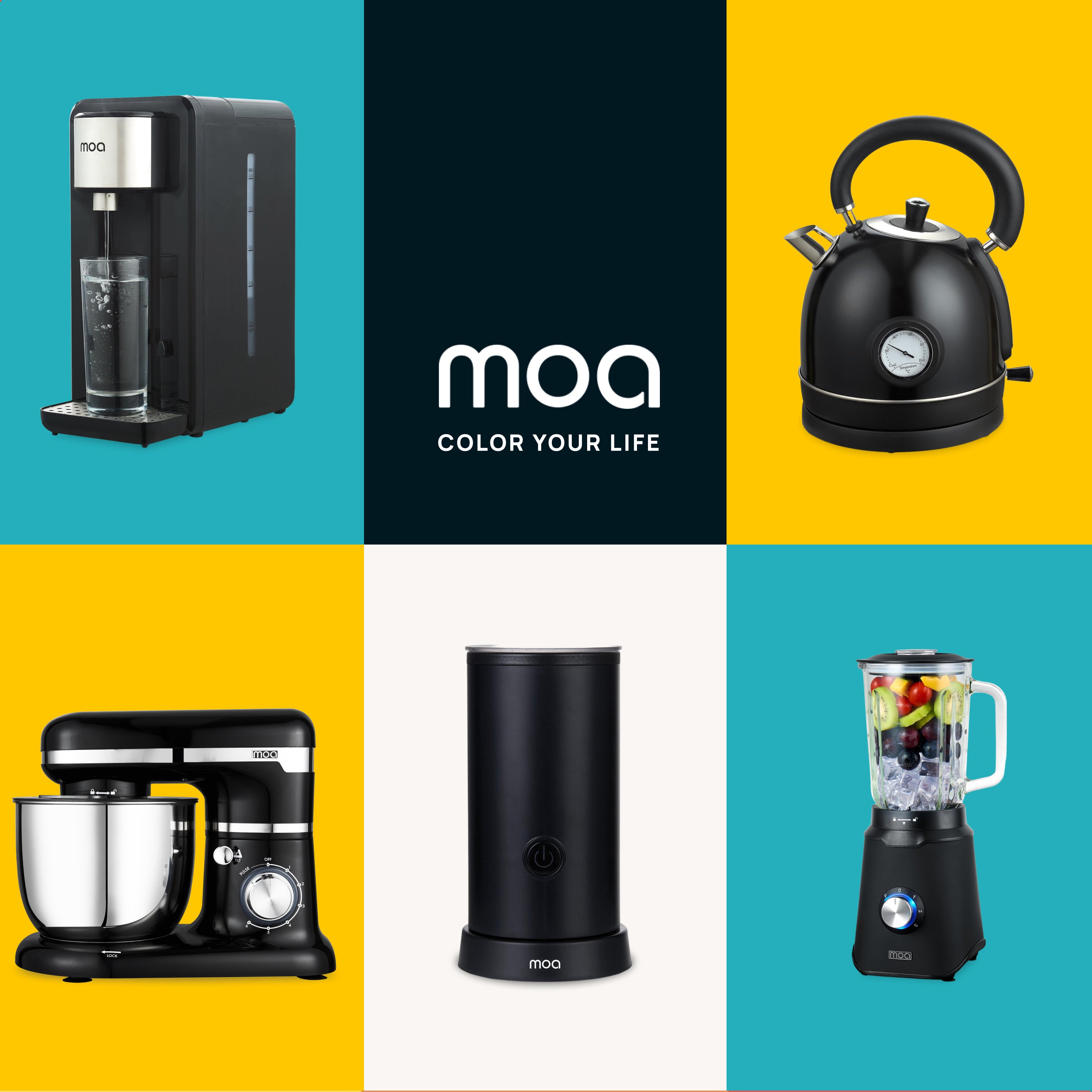 MOA Keukenmachine - Zwart - SM1203NB