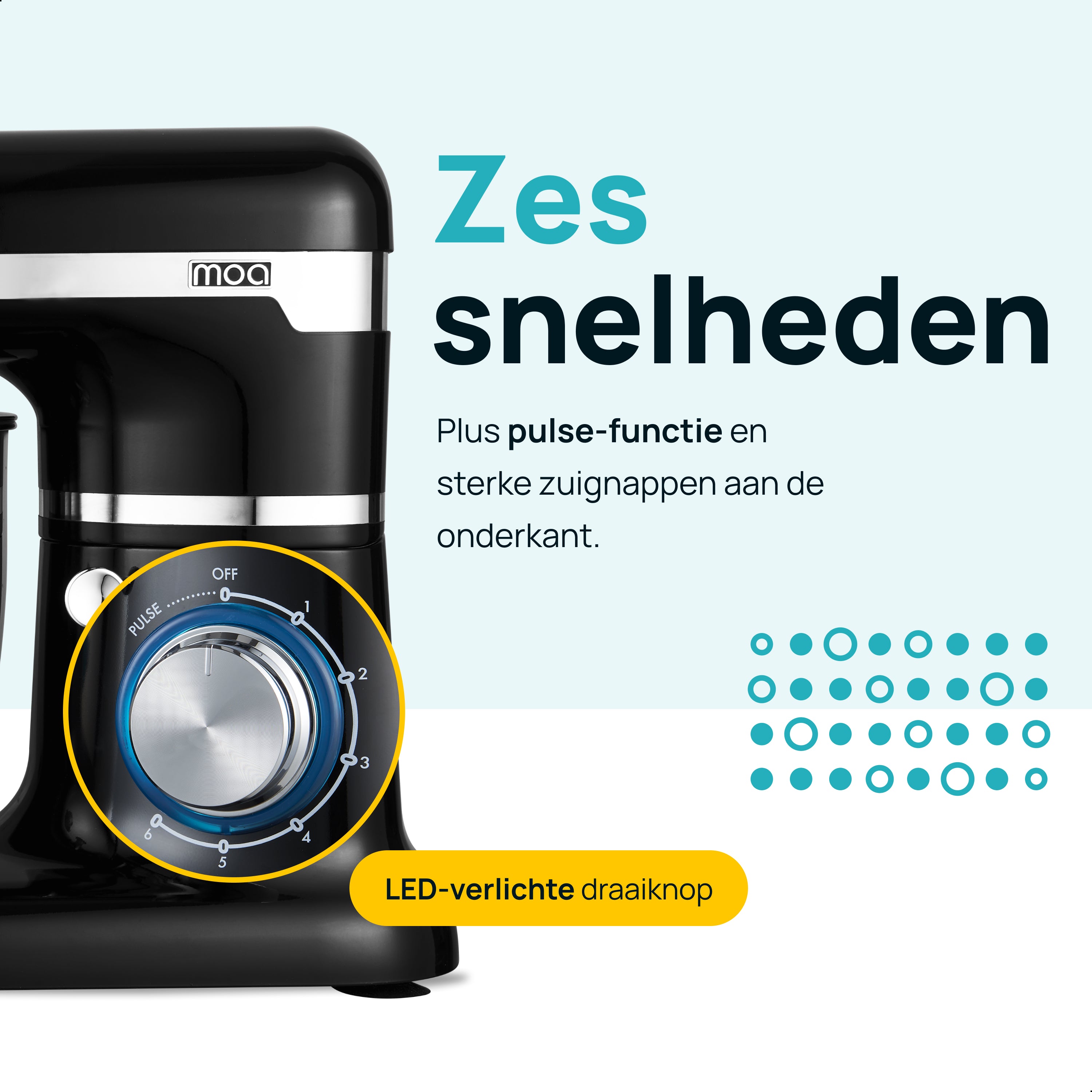 MOA Keukenmachine - Zwart - SM1203NB