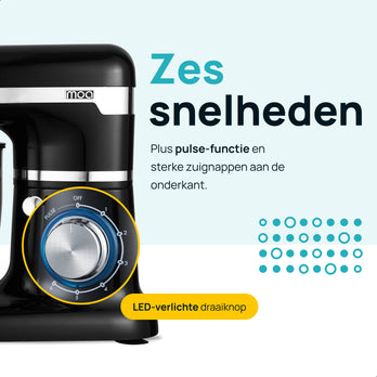 MOA Keukenmachine - Zwart - SM1203NB