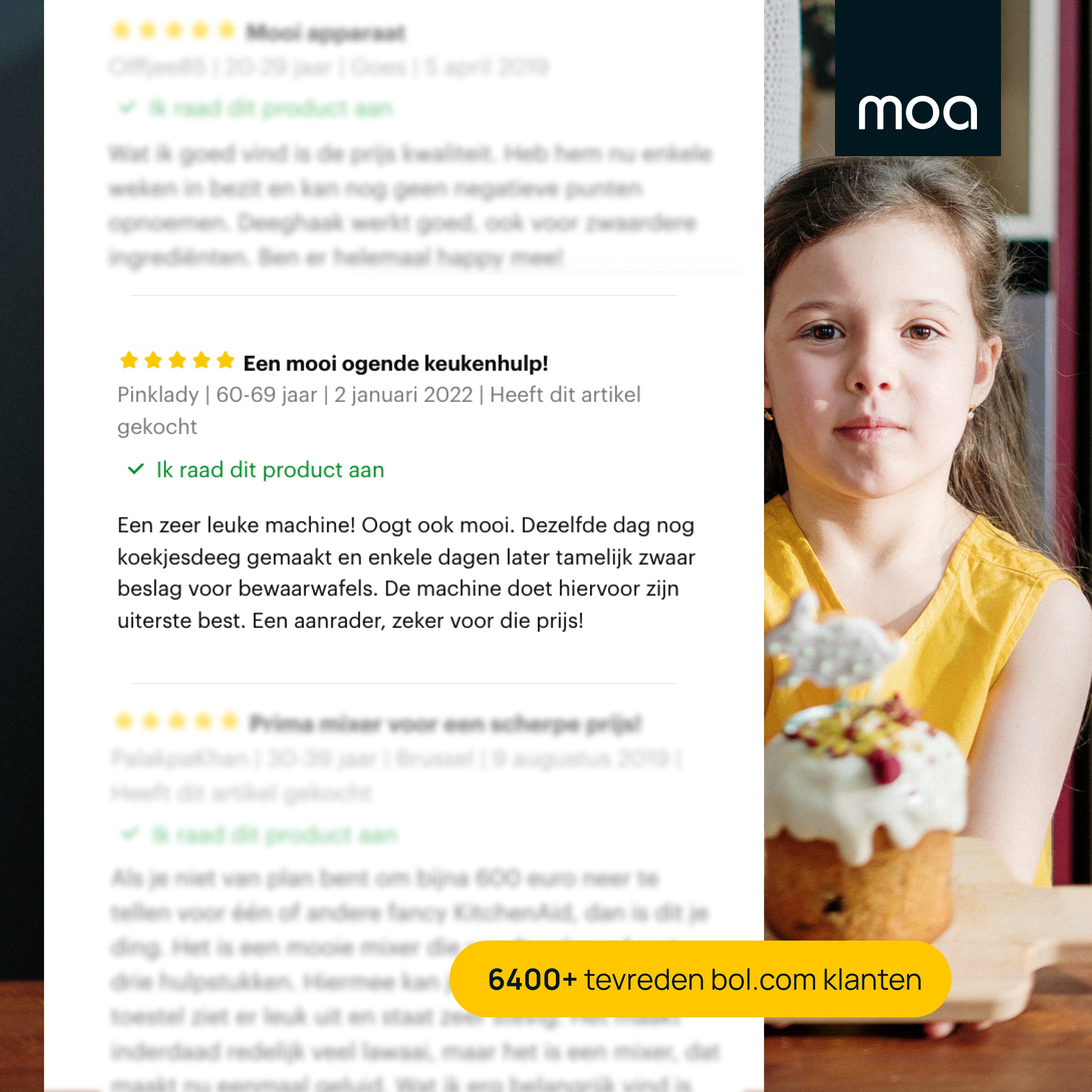 MOA Keukenmachine - Zwart - SM1203NB