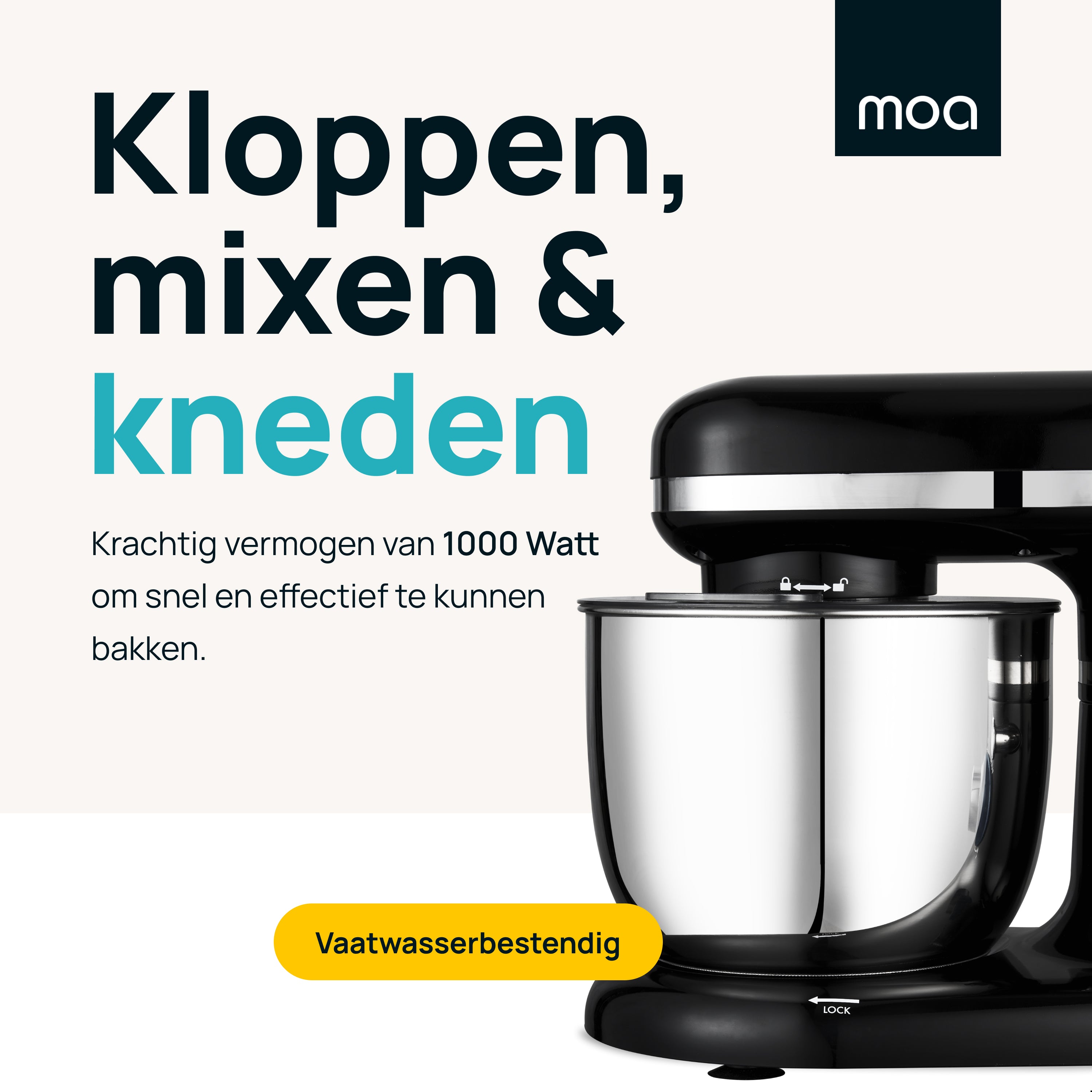 MOA Keukenmachine - Zwart - SM1203NB