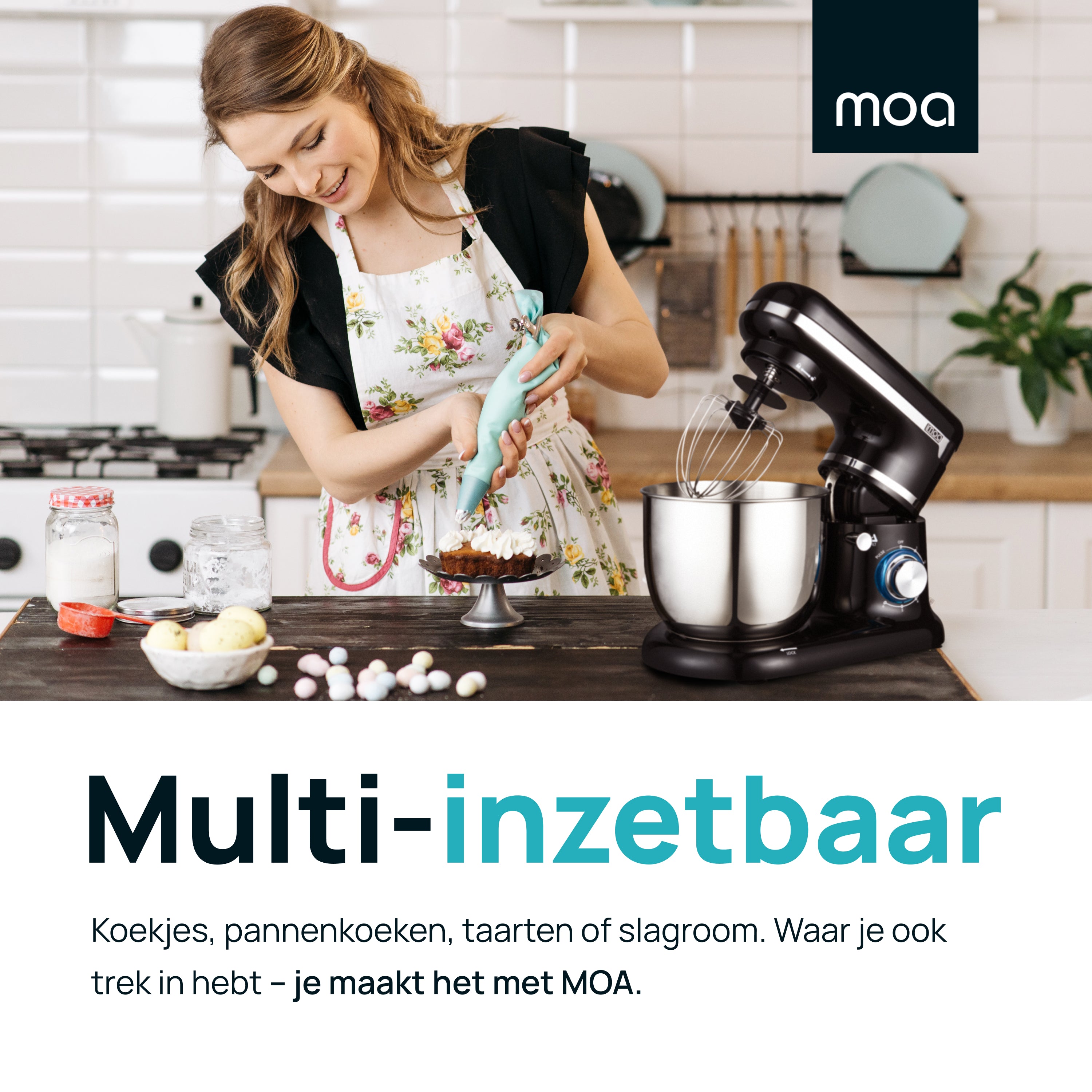 MOA Keukenmachine - Zwart - SM1203NB