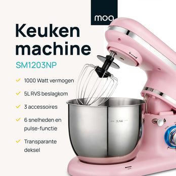 MOA Keukenmachine - Roze - SM1203NP