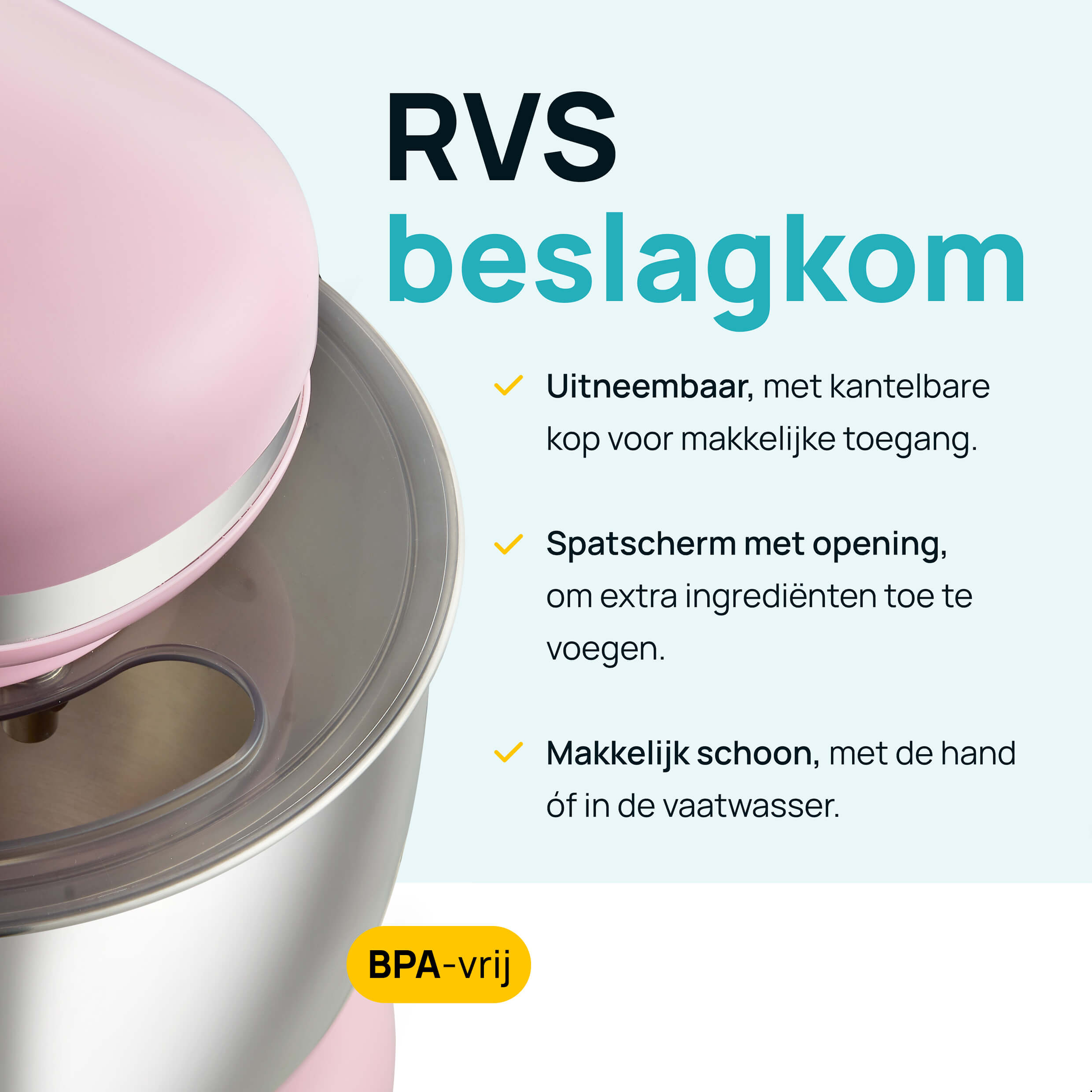 MOA Keukenmachine - Roze - SM1203NP