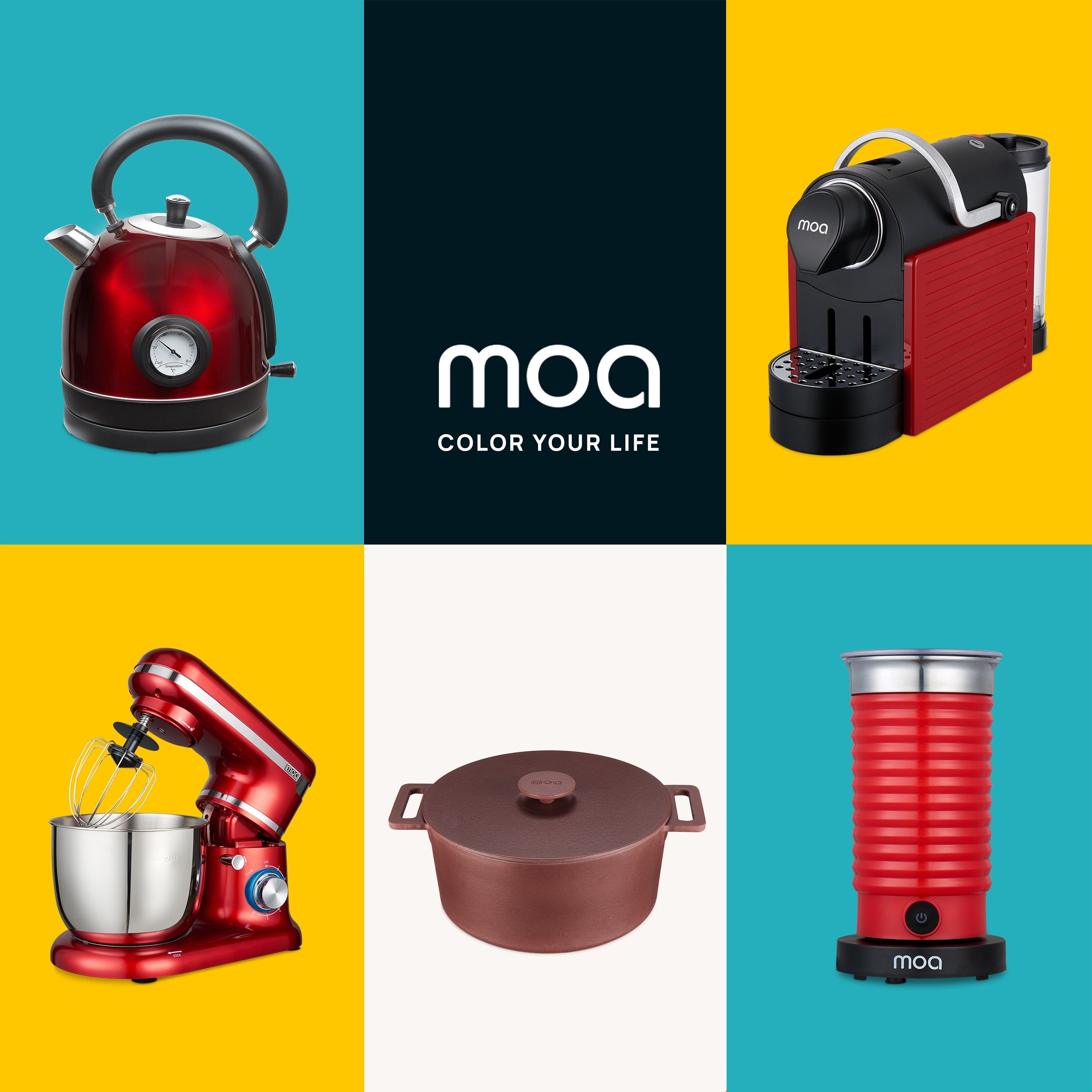 MOA Keukenmachine - Rood - SM1203NR