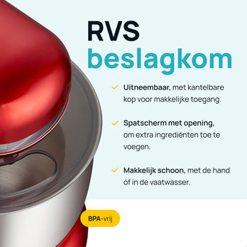 MOA Keukenmachine - Rood - SM1203NR