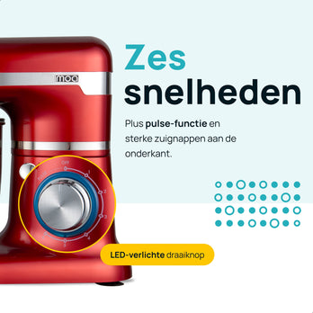 MOA Keukenmachine - Rood - SM1203NR