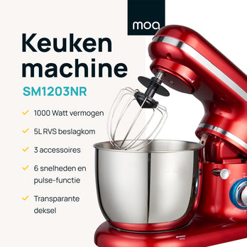 MOA Keukenmachine - Rood - SM1203NR