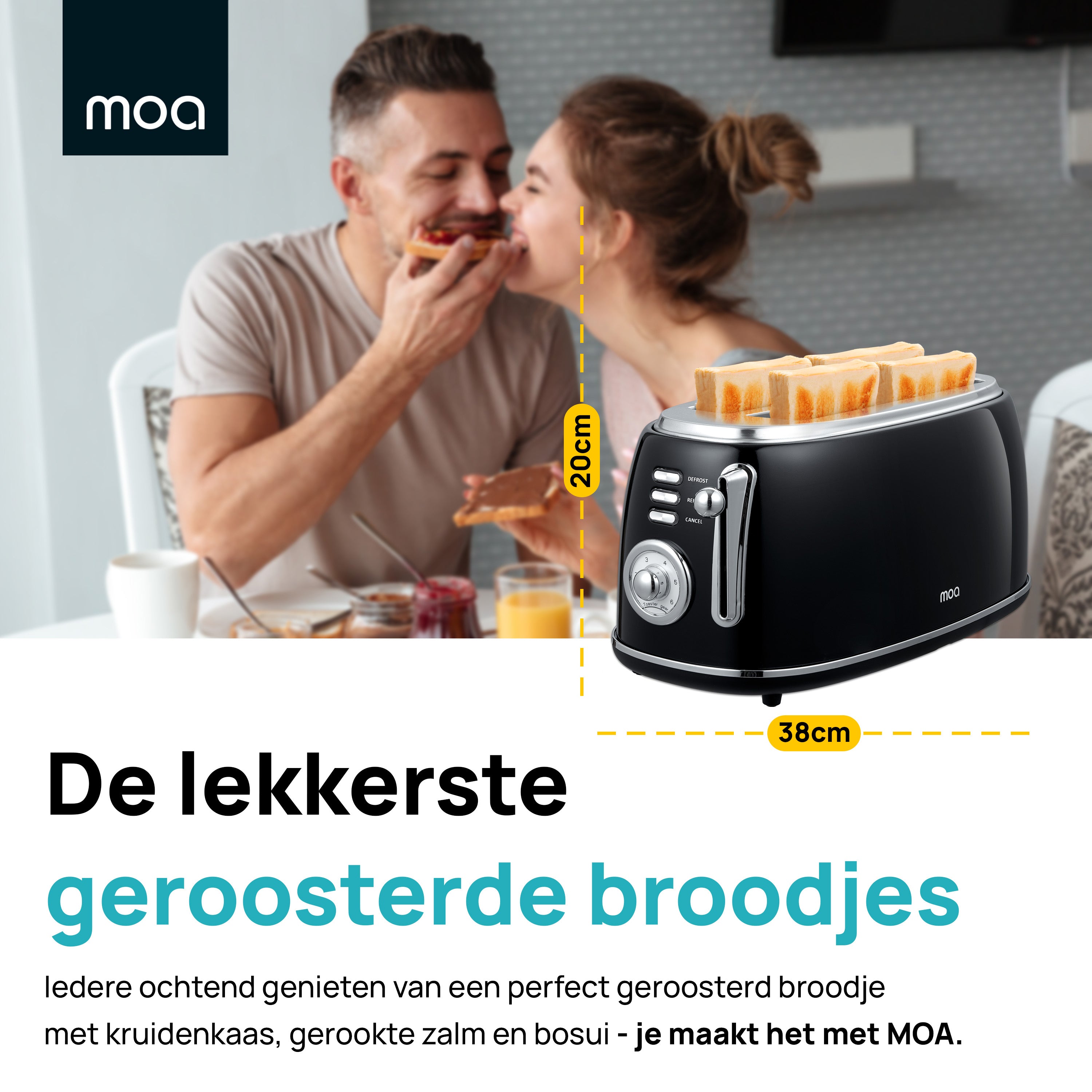 MOA Broodrooster - Zwart - T5B